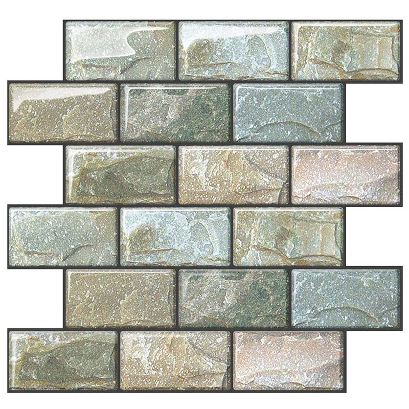 Uoisaiko Peel and Stick Tile Subway Brick Backsplash - 10 Sheets, 10""x10.6"" Tiles for Kitchen Wall - Image 1